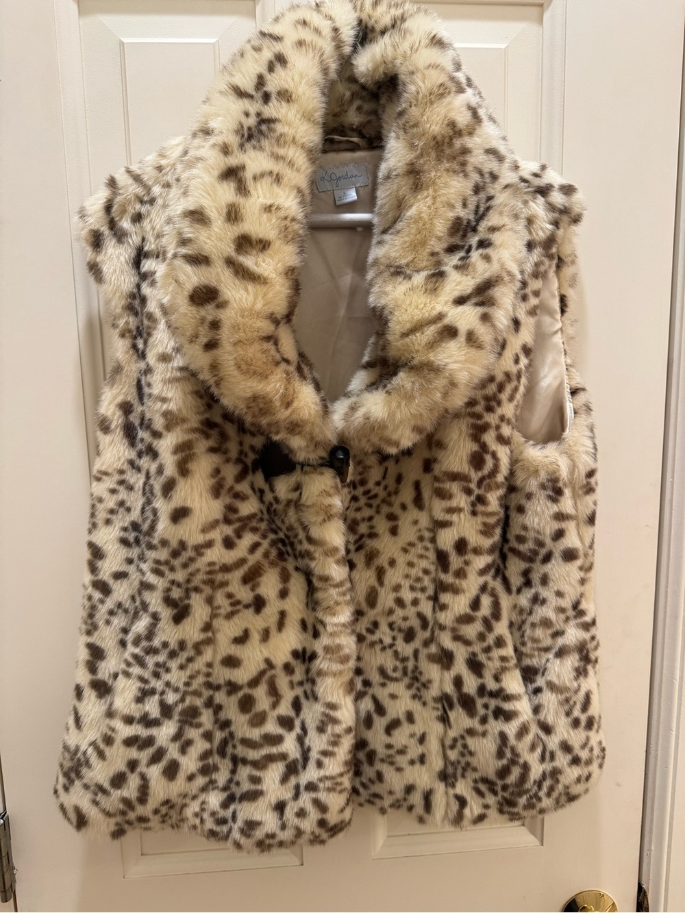 Vintage leopard vest sz Large